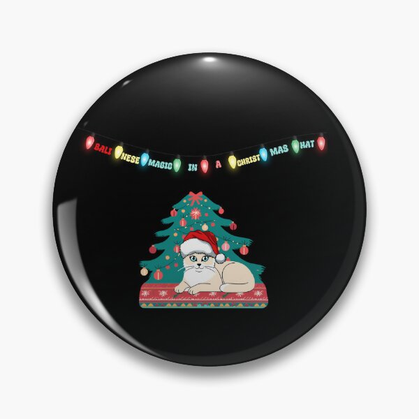 Item preview, Balinese Cat in Christmas Hat designed and sold by PrintInspirer.