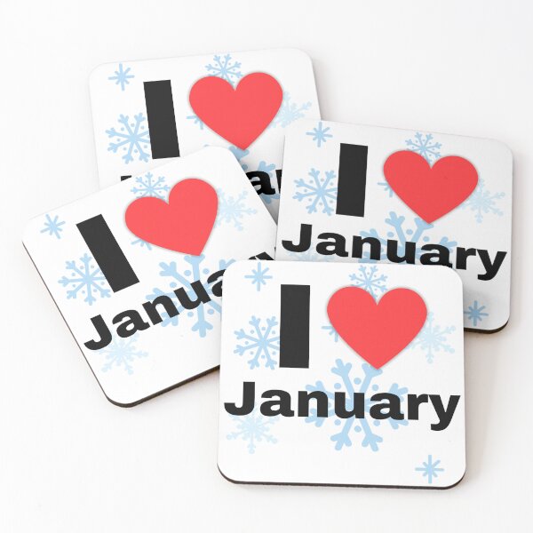 Item preview, I Love January Winter Snow Design designed and sold by ZetaDream.