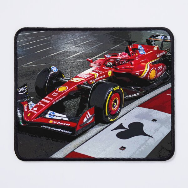 Item preview, Charles Leclerc racing on the streets of Las Vegas 2024 abstract designed and sold by Rodissimus1984.
