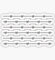 barbed wire lines Sticker
