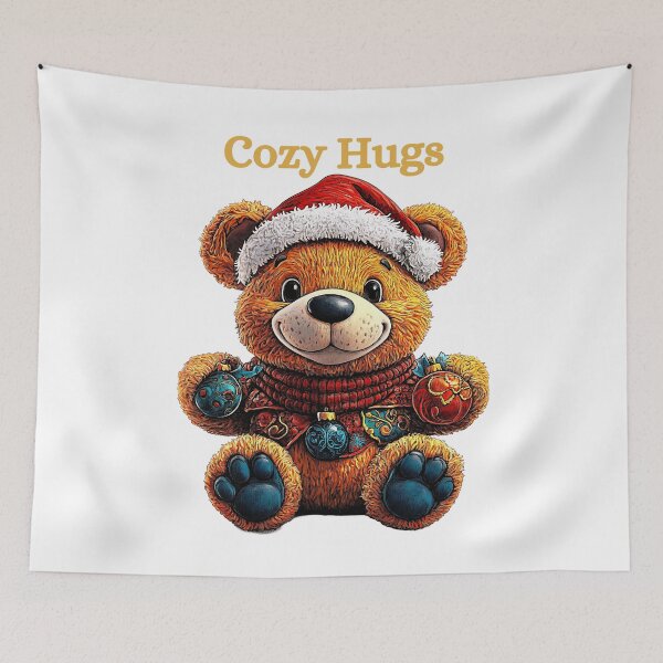 Item preview, Cozy Teddy Bear, Festive Bear Art, Christmas Ornament Bear, Holiday Teddy Design, Winter Bear Illustration designed and sold by BukkyStory.