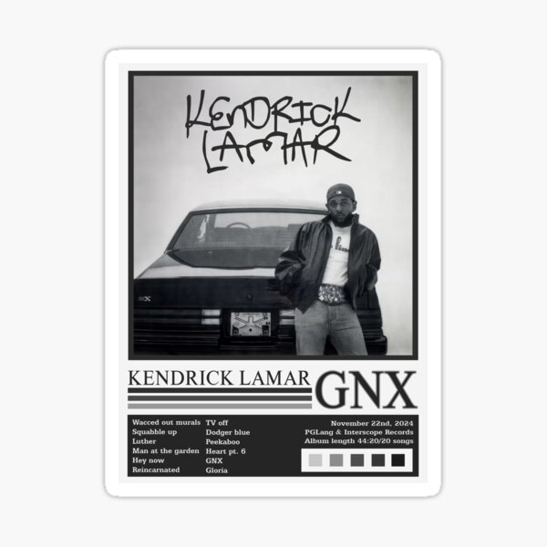Aperçu de l'œuvre Album GNX de Kendrick Lamar, Vintage créée et vendue par Togootif.