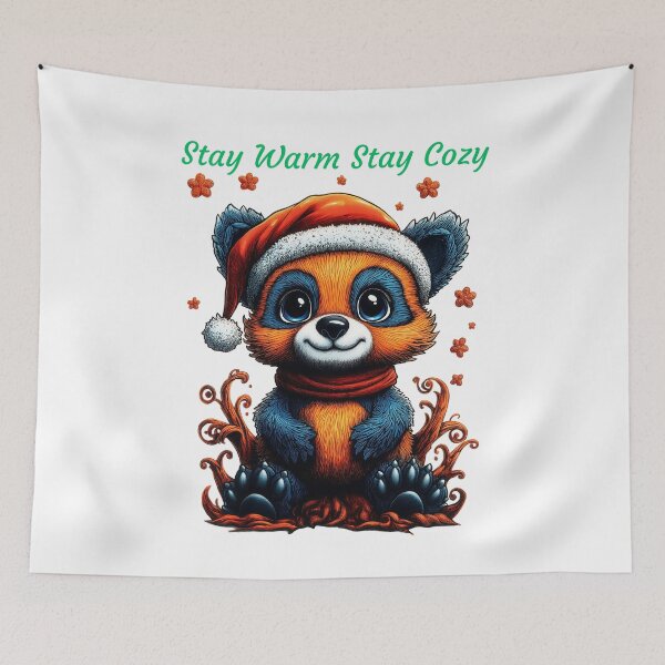 Item preview, Cozy Red Panda, Festive Winter Art, Christmas Panda Illustration, Holiday Animal Design, Warm and Cozy Panda designed and sold by BukkyStory.
