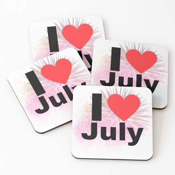 Item preview, I Love July Fireworks Celebration Design designed and sold by ZetaDream.