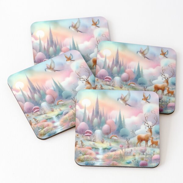Item preview, Pastel Landscape with Fantasy Wildlife 3 designed and sold by Preeyanc.