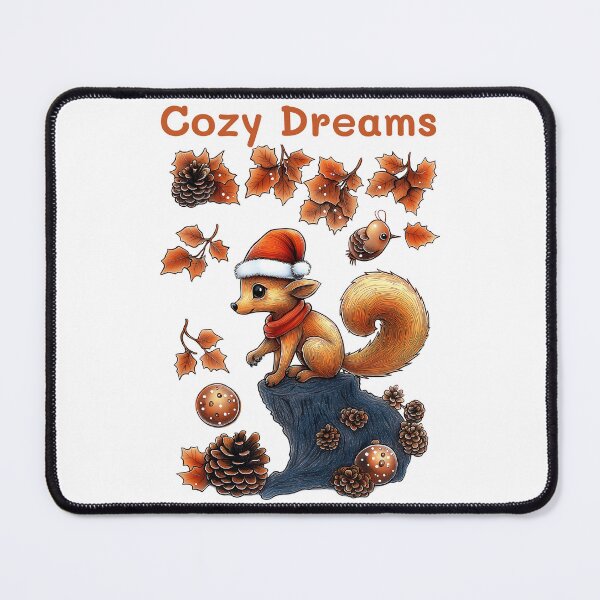 Item preview, Cozy Squirrel Art, Festive Woodland Scene, Winter Forest Illustration, Holiday Animal Design, Christmas Squirrel Decor designed and sold by BukkyStory.