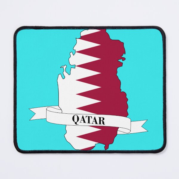 Item preview, Qatar flag map designed and sold by visual adventures.