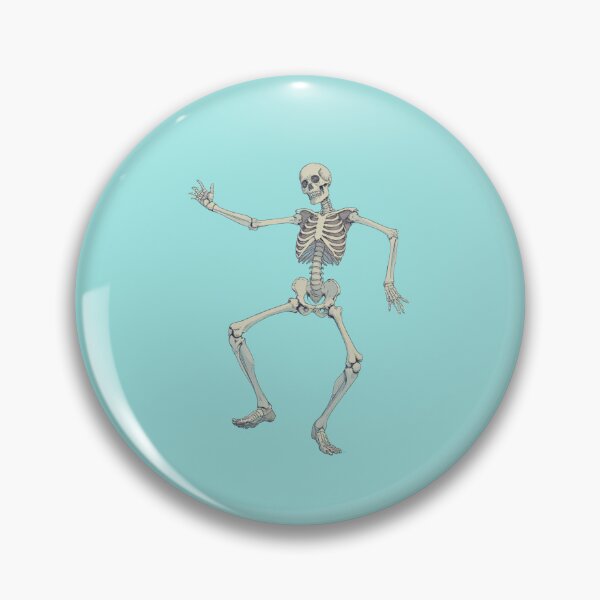 Item preview, Dancing Skeleton in Blue Comic Illustration designed and sold by ShroomForge.