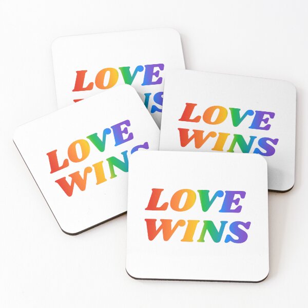 Item preview, Love Wins LGBT Rainbow Text   designed and sold by Inspirationmotivation.