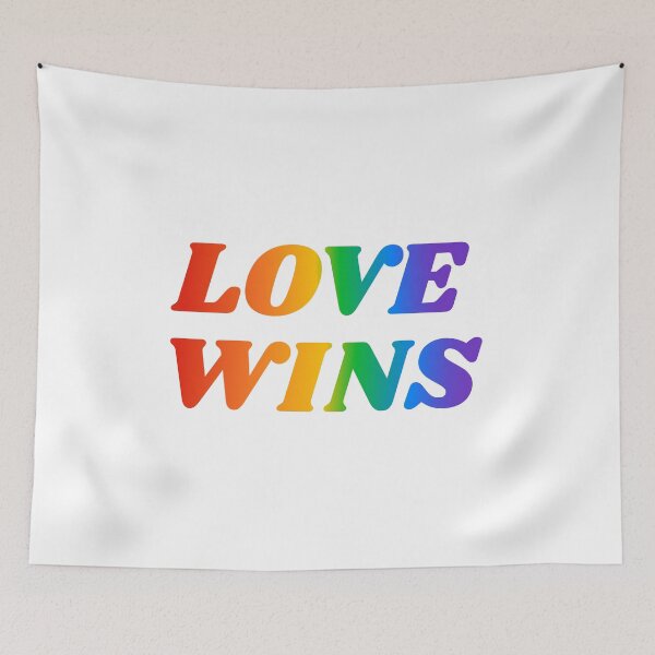 Item preview, Love Wins LGBT Rainbow Text   designed and sold by Inspirationmotivation.