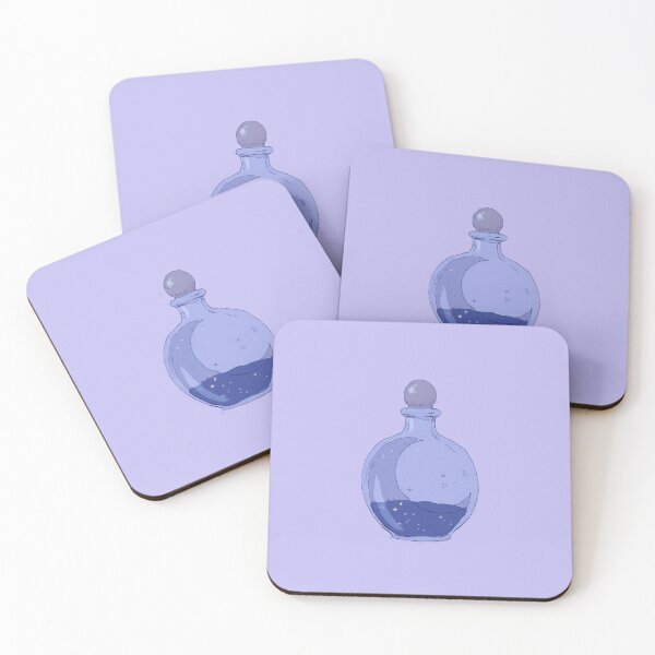 Item preview, Dreamy Crescent Moon Sleep Potion Illustration designed and sold by MadeByHaresShop.
