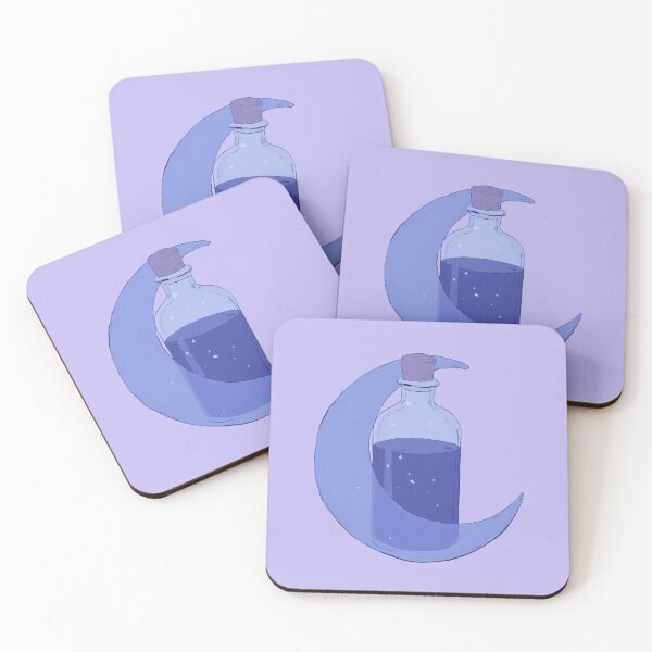 Item preview, Dreamy Crescent Moon Sleep Potion Illustration designed and sold by MadeByHaresShop.