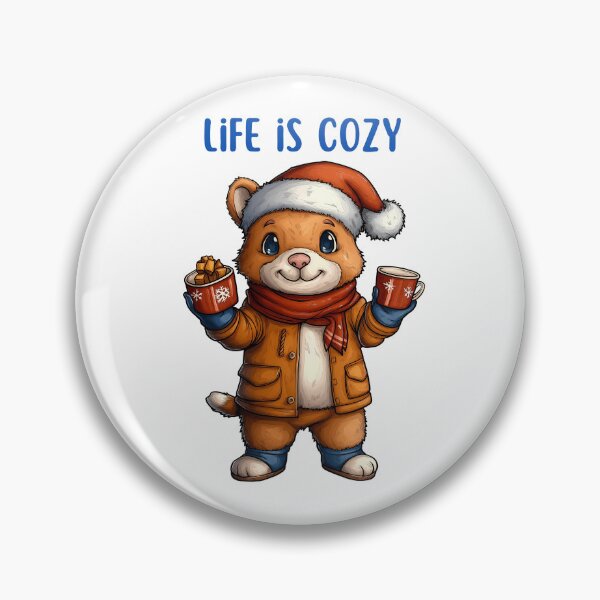 Item preview, Cozy Bear Design, Festive Mug Bear, Christmas Hot Cocoa Art, Holiday Bear Illustration, Winter Drink Bear designed and sold by BukkyStory.