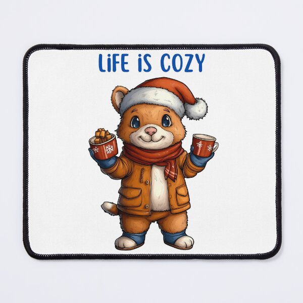 Item preview, Cozy Bear Design, Festive Mug Bear, Christmas Hot Cocoa Art, Holiday Bear Illustration, Winter Drink Bear designed and sold by BukkyStory.