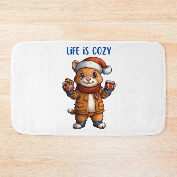 Item preview, Cozy Bear Design, Festive Mug Bear, Christmas Hot Cocoa Art, Holiday Bear Illustration, Winter Drink Bear designed and sold by BukkyStory.