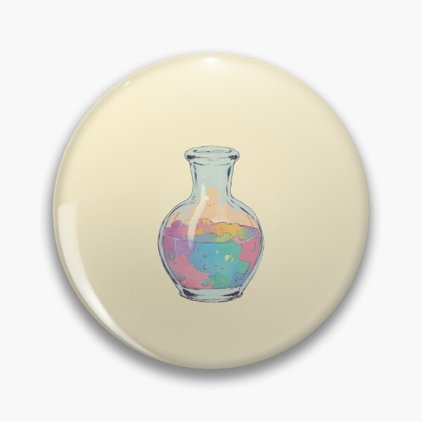 Item preview, Rainbow Potion Bottle in Pastel Dreamscape Comic Style designed and sold by MadeByHaresShop.