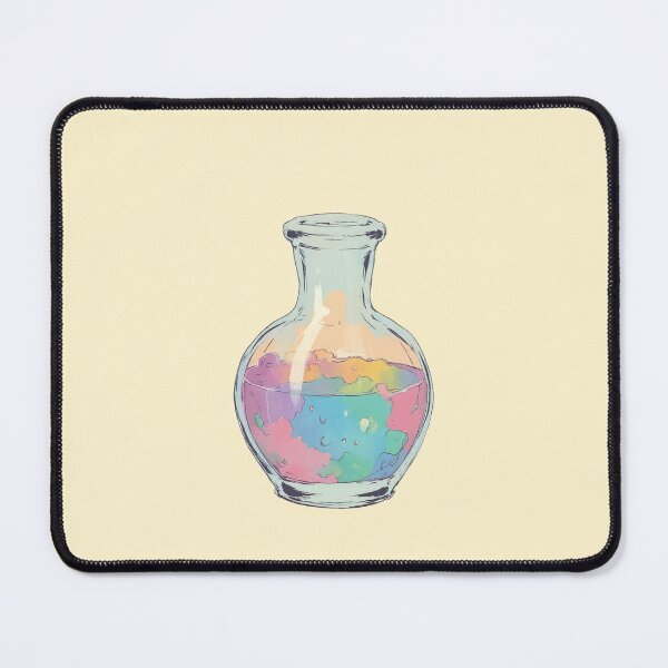 Item preview, Rainbow Potion Bottle in Pastel Dreamscape Comic Style designed and sold by MadeByHaresShop.