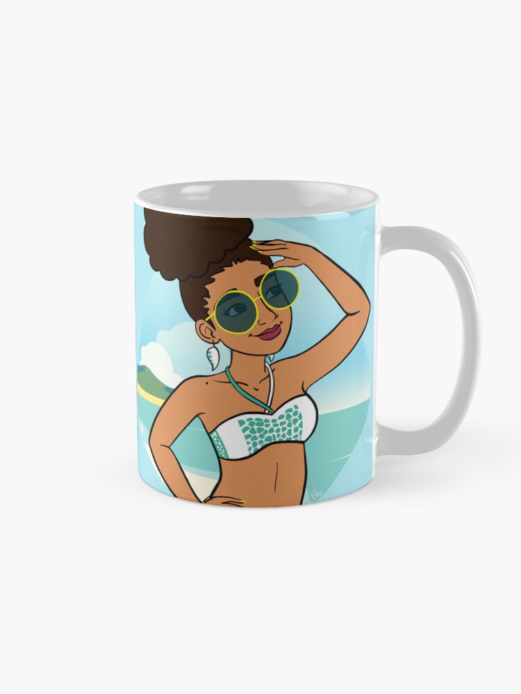 Thumbnail 5 of 6, Coffee Mug, Caribbean at the beach designed and sold by vee-madinina.