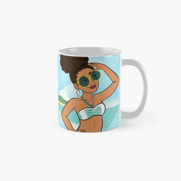 Caribéenne à la plage Mug classique