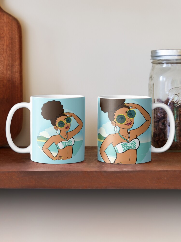 Thumbnail 2 of 6, Coffee Mug, Caribbean at the beach designed and sold by vee-madinina.