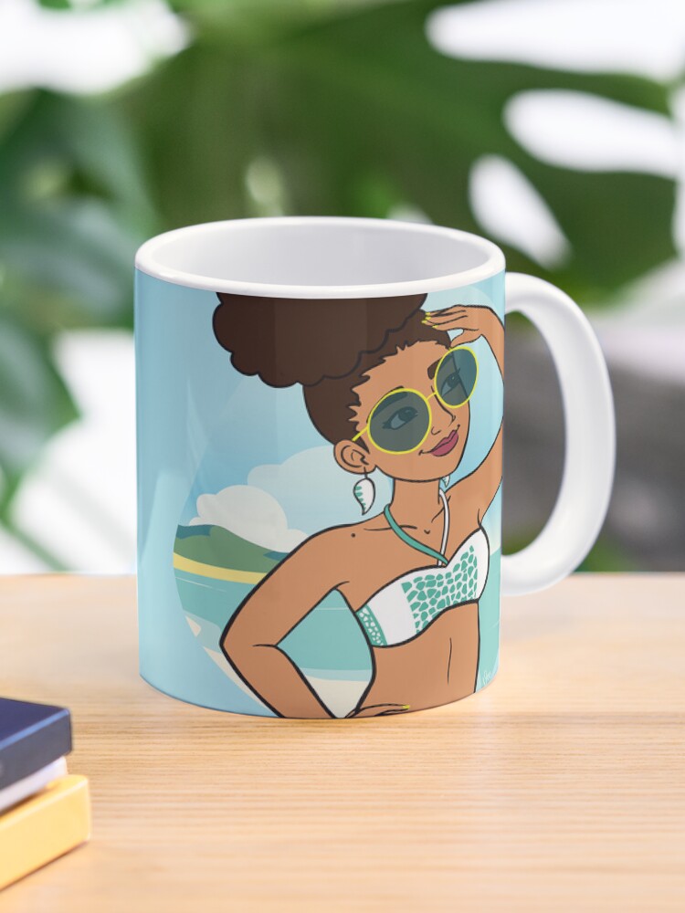 Thumbnail 1 of 6, Coffee Mug, Caribbean at the beach designed and sold by vee-madinina.
