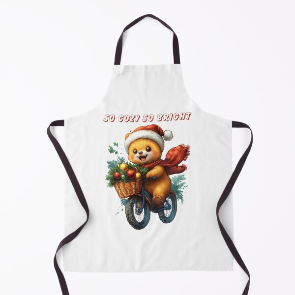 Item preview, Cozy Christmas Bear, Festive Bike Ride, Holiday Bear Design, Christmas Basket Art, Winter Bear Illustration designed and sold by BukkyStory.