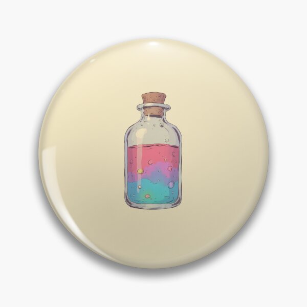 Item preview, Rainbow Potion Bottle in Pastel Dreamscape Comic Style designed and sold by MadeByHaresShop.