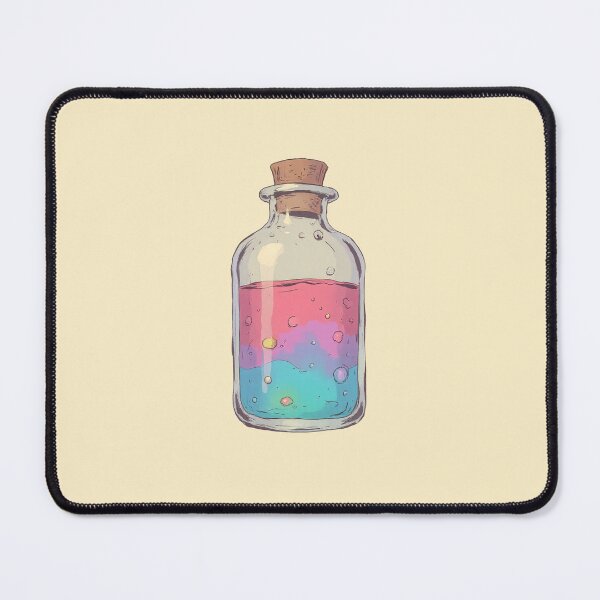 Item preview, Rainbow Potion Bottle in Pastel Dreamscape Comic Style designed and sold by MadeByHaresShop.
