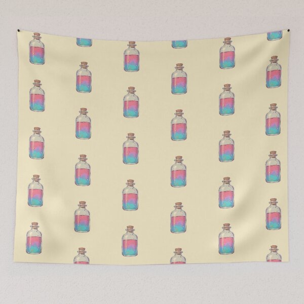 Item preview, Rainbow Potion Bottle in Pastel Dreamscape Comic Style designed and sold by MadeByHaresShop.