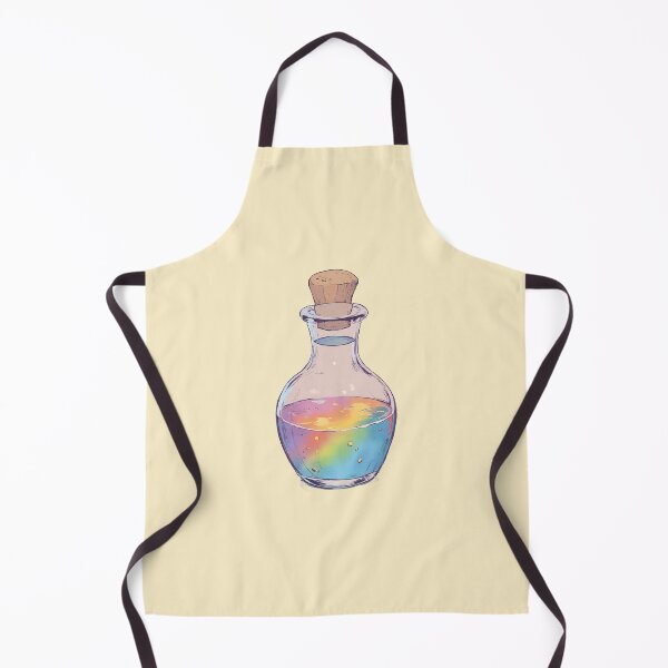 Item preview, Rainbow Potion Bottle in Pastel Dreamscape Comic Style designed and sold by MadeByHaresShop.