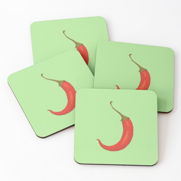 Item preview, Vibrant Red Chili Pepper in Ligne Claire Comic Style designed and sold by MadeByHaresShop.