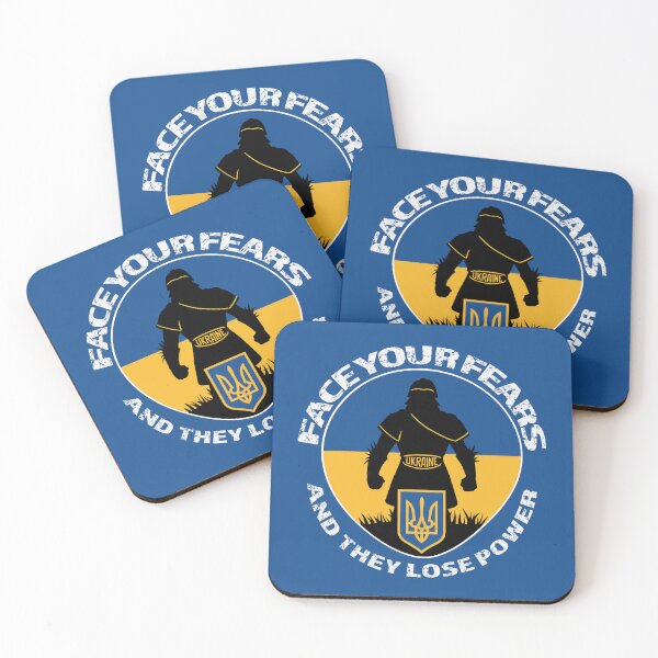Item preview, Face Your Fears Ukrainian Warrior Shield Print designed and sold by cabana.space.