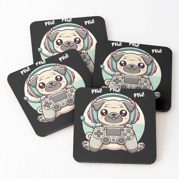 Item preview, Video Gamer Pug Doge Meme Lover Kawaii  designed and sold by The Art of Kkatarynka.