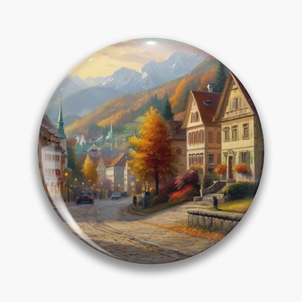 Item preview, Rustic Town Street with Autumn Hues designed and sold by BlareBlare.