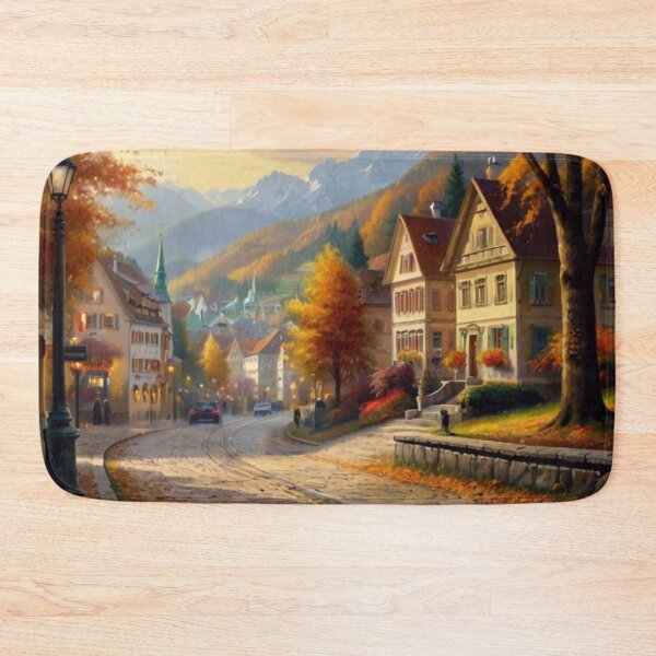 Item preview, Rustic Town Street with Autumn Hues designed and sold by BlareBlare.