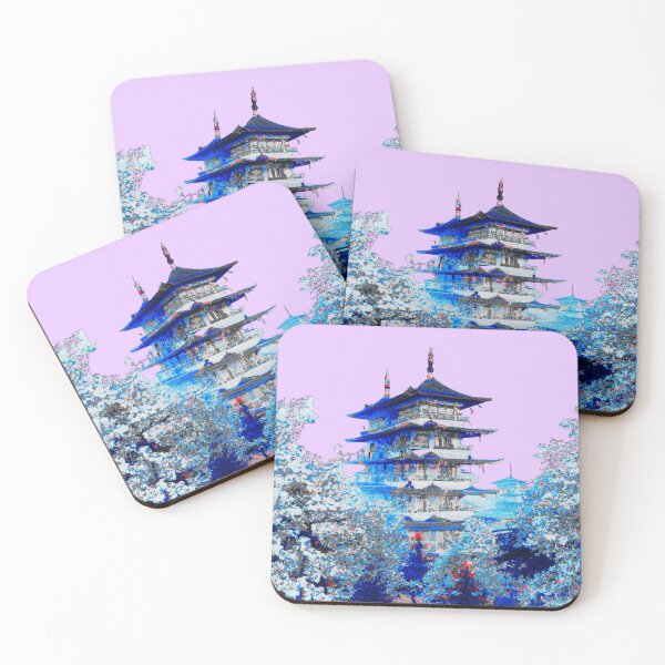 Item preview, The ancient japanese castle in winter of white and blue designed and sold by MerryCrown.