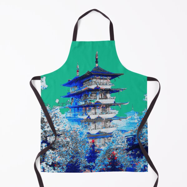 Item preview, The ancient japanese castle in winter of white and blue designed and sold by MerryCrown.