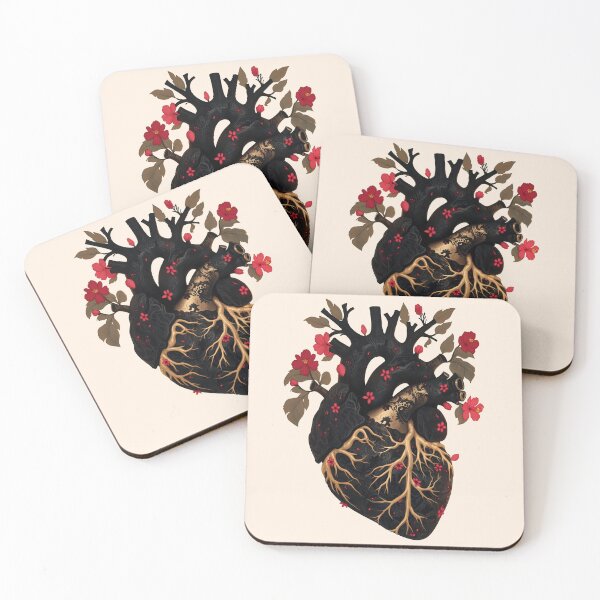 Item preview, Anatomical heart with flowers designed and sold by xiao xuans.