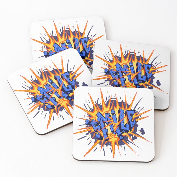 Item preview, exploding graffiti "smile" designed and sold by kextr.