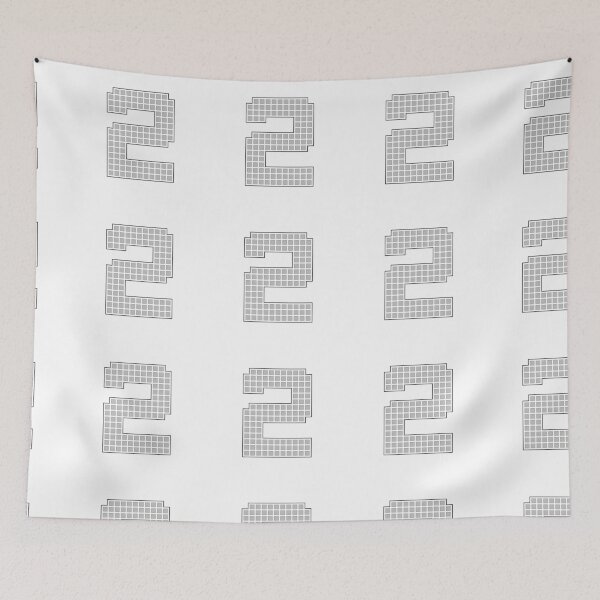 Item preview, Number 2 - Silver Pixel Block Character designed and sold by PixelGlyphs.