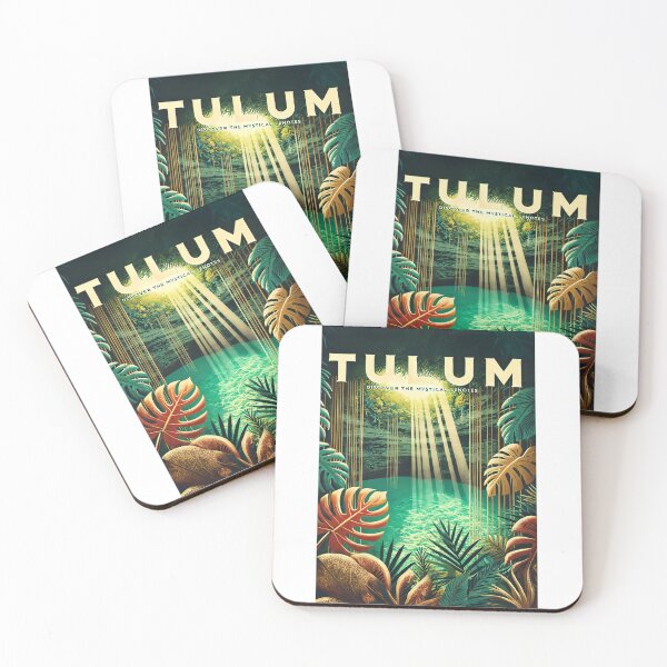 Item preview, Vintage Travel Poster Tulum - Minimalist Retro Art of the Mystical Cenotes designed and sold by pod24.