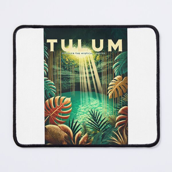 Item preview, Vintage Travel Poster Tulum - Minimalist Retro Art of the Mystical Cenotes designed and sold by pod24.