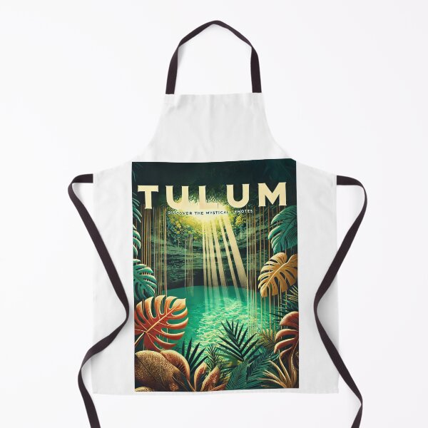 Item preview, Vintage Travel Poster Tulum - Minimalist Retro Art of the Mystical Cenotes designed and sold by pod24.