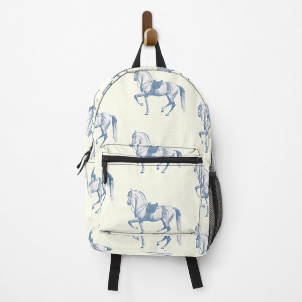 Item preview, Elegant Vintage White Lipizzaner Horse Dusty Blue designed and sold by tanjica.