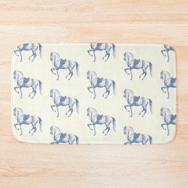 Item preview, Elegant Vintage White Lipizzaner Horse Dusty Blue designed and sold by tanjica.