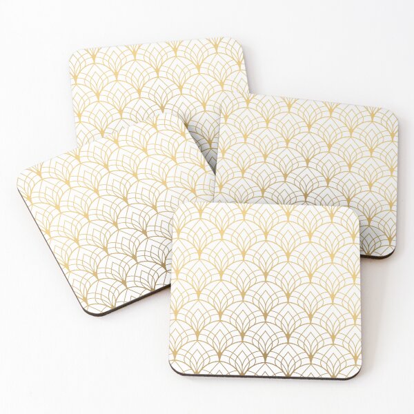 Item preview, White and gold art deco designed and sold by LaPetiteBelette.