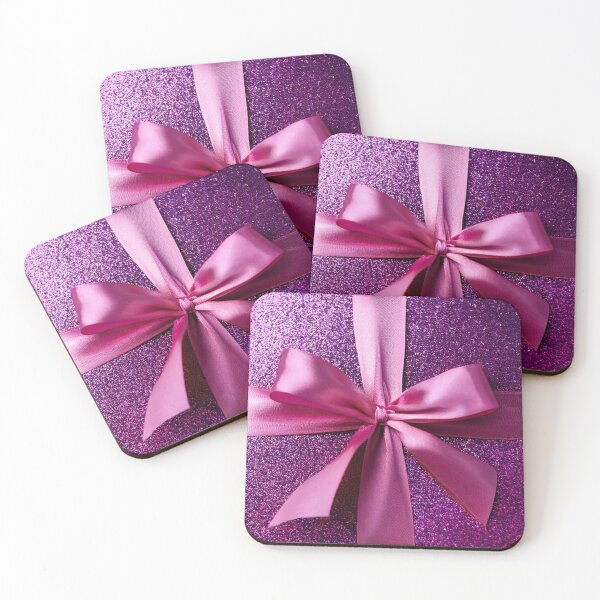 Item preview, Christmas Giftbox Purple Sparkling Box with Pink Ribbon designed and sold by rclwow.