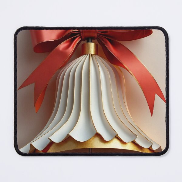 Item preview, A white lamp shade with a red bow on top. designed and sold by Creative88Art.