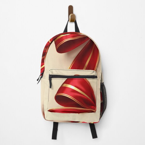 Item preview, A red bow with gold trim. designed and sold by Creative88Art.