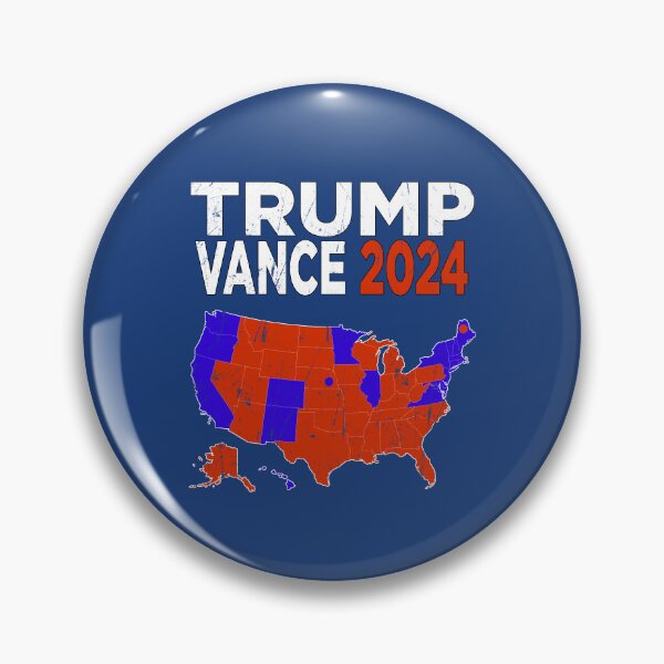 Item preview, Trump Vance '24 Retro Logo Red White Blue Election Map Donald JD 2024 24 Red States Electoral College designed and sold by arcadetoystore.